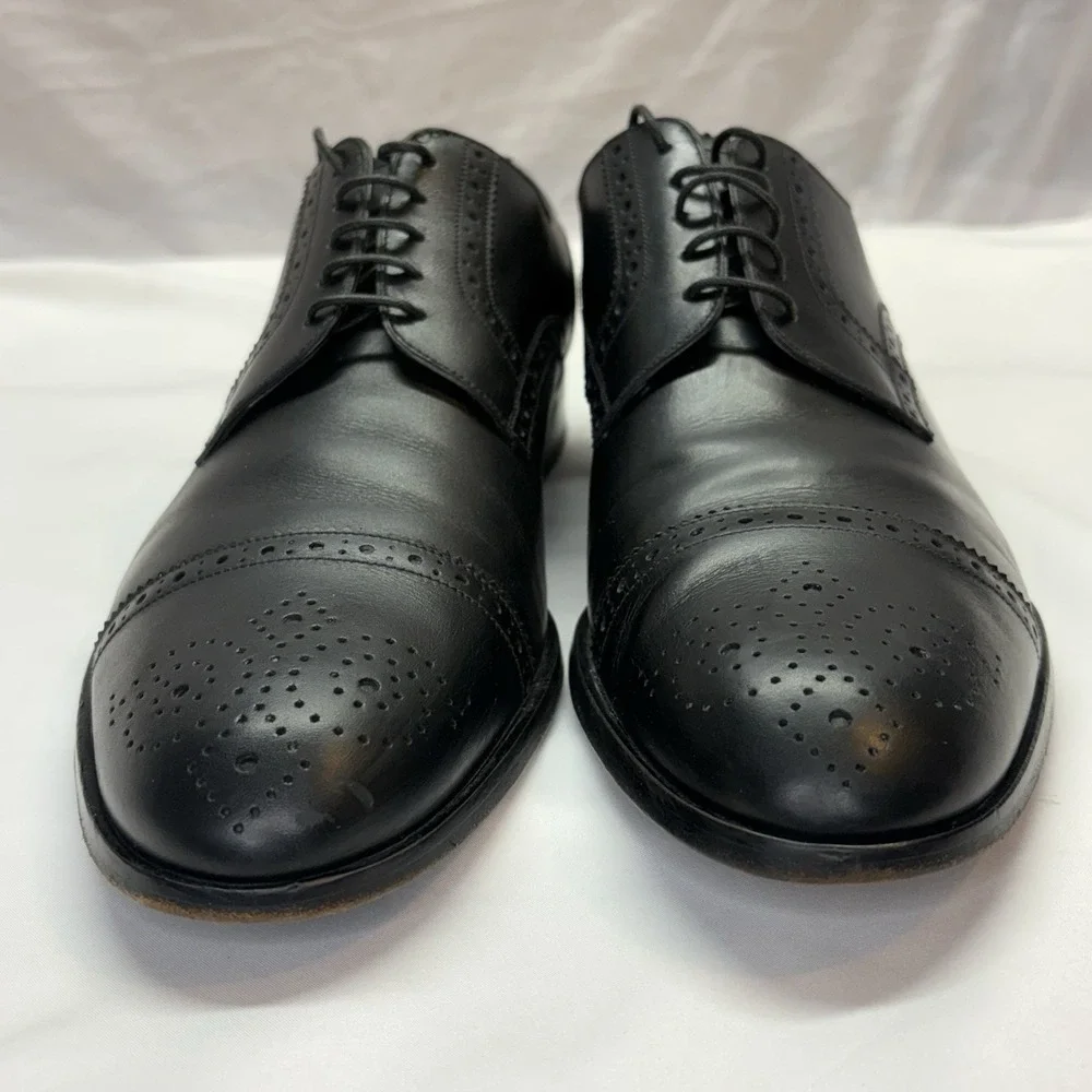 BALLY OF SWITZERLAND Brooking Oxfords Mens US 12 3E Extra Wide Dress Shoes Black